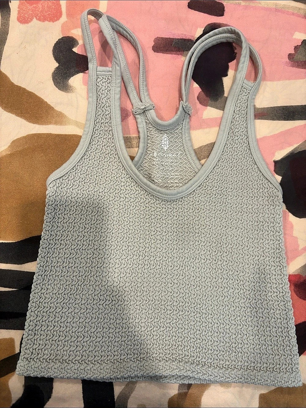 Free People Gray Athletic Tank Top Size XS/S Like New